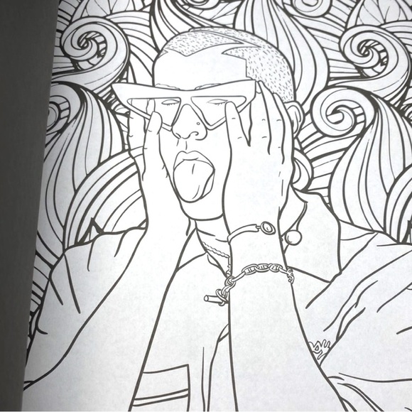 Bad Bunny Coloring Book – Unused, Minor Imperfection on Back Cover - Picture 5 of 6